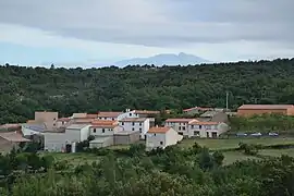 The village of Saint-Martin-de-Fenouillet, with the Canigou in the background