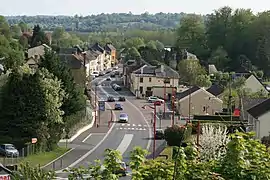 The main road in Saint-Martin-de-la-Lieue