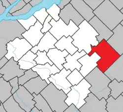 Location within Bellechasse RCM.