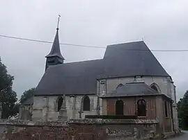 The church in Saint-Ouen-du-Tilleul