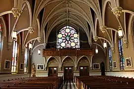 View down the nave toward gallery