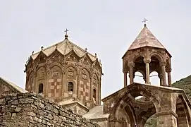 The upper coverings of the Saint Stepanos Monastery.