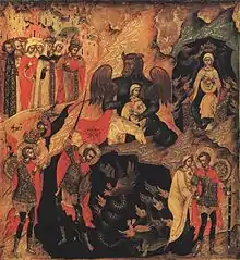 Russian icon of the Miracle of St Theodore (17th cent.)