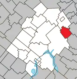 Location within Les Appalaches RCM