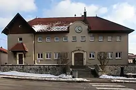 The town hall in Sainte-Colombe