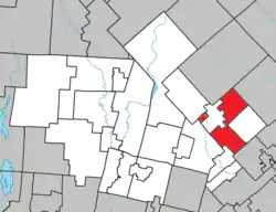 Location within Les Laurentides RCM