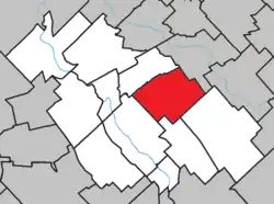 Location within La Nouvelle-Beauce RCM.