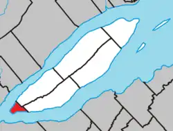 Location within L'Île-d'Orléans RCM