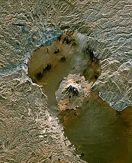 Aira Caldera spreading in the north of Kagoshima