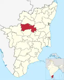 Location in Tamil Nadu