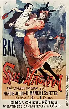 Advertising poster Salle Wagram, 1890