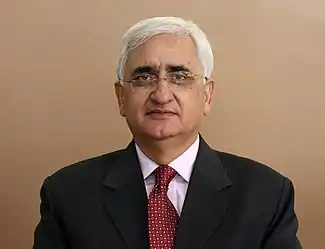 Image 1Salman KhurshidPhoto: Muhammad Mahdi KarimSalman Khurshid  is an Indian politician from the Indian National Congress. He serves as the Cabinet Minister of the Ministry of External Affairs. Previously Khurshid served as Minister of Law and Justice.More selected portraits