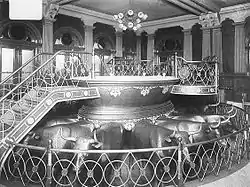 The baptismal font in the Salt Lake Temple