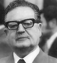 Image 15Salvador Allende, President of Chile and member of the Socialist Party of Chile, whose presidency and life were ended by a CIA-backed military coup (from Socialism)