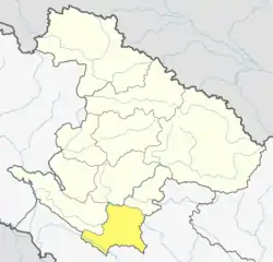 Location of Salyan District (dark yellow) in Karnali