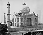 Photograph of the Taj Mahal.  Samuel Bourne, 1860s.