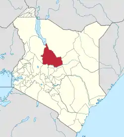 Location of Samburu County in Kenya