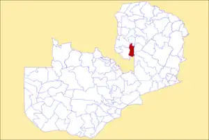 District location in Zambia