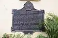 Church marker originally installed in 1935