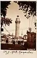 A 1938 photograph of the original clock tower.