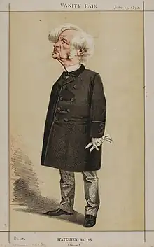 Samuel Morley. Caricature published in Vanity Fair, 1872