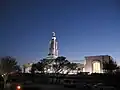 San Antonio Temple at night