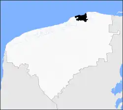 Location of San Felipe in Yucatán