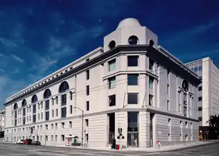 San Francisco County Superior Courthouse located in the San Francisco Civic Center. An example of contextual post-modernism.