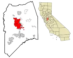 Location within San Joaquin County and the state of California