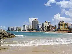 Western end of the beach from Ventana al Mar.