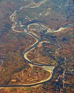 Aerial view of San Mariano, with Benito Soliven in the foreground and the mighty Cagayan River.