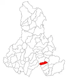 Location in Harghita County