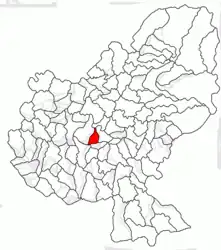 Location in Mureș County