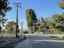 Looking north up Sand Canyon Road at Iron Canyon Road