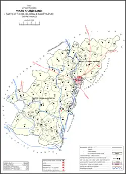 Map showing Lamkan (#861) in Sandi CD block