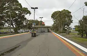 Northbound view from Sandown park platforms 1&2