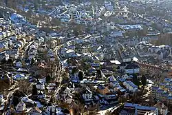 Sandviken seen from the Sandviken Battery in Munkebotn.