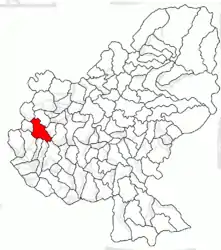 Location in Mureș County