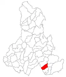 Location in Harghita County