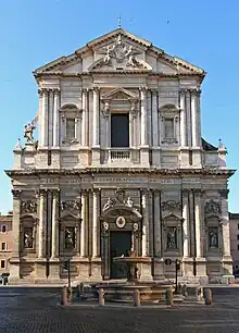 Facade of the basilica of Sant'Andrea della Valle in Rome