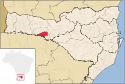 Location in Santa Catarina  state