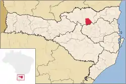 Location in Santa Catarina state