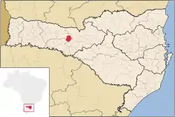 Location in Santa Catarina  state