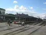 View of the station from the level crossing