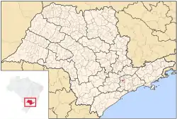 Location of Barueri in the state of São Paulo