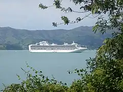 The Sapphire Princess in Akaroa Harbour. (October 2010)