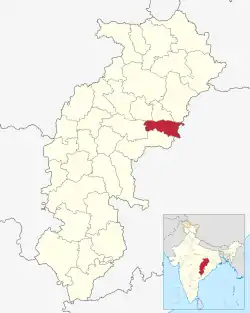 Location in Chhattisgarh