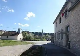 The chapel and town hall in Saraz