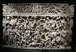 Portonaccio sarcophagus (Man on the lower right side)