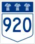 Highway 920 marker